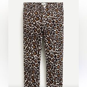 J Crew Corduroy Leopard Print Pants